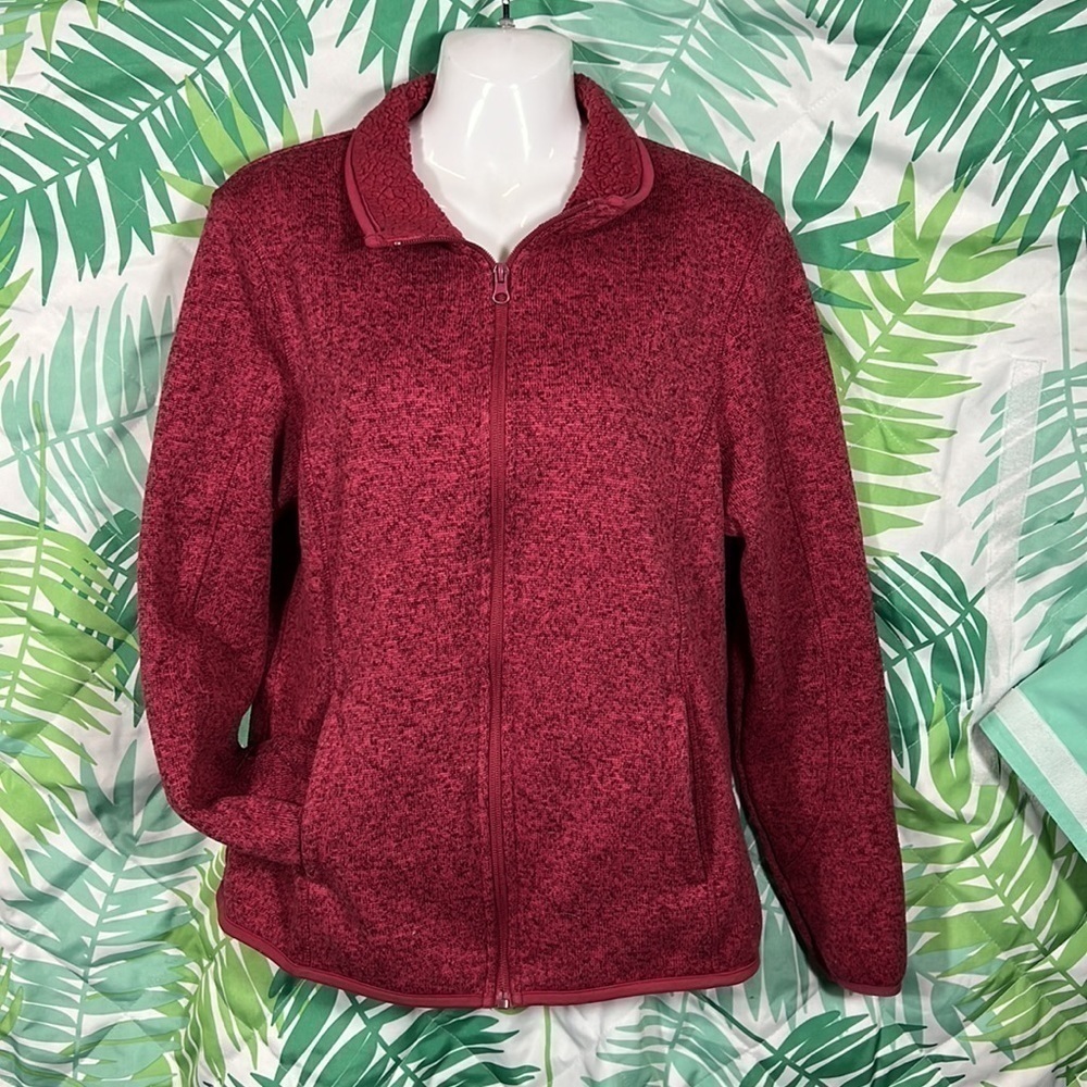 Swiss Tech women’s fleece jacket - size Large (12/14) - color cranberry